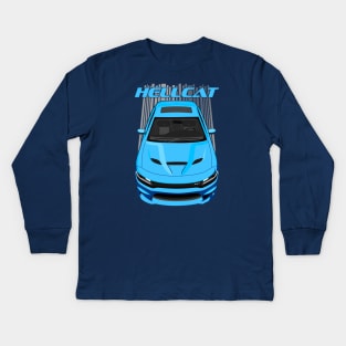 Charger Hellcat - B5 Blue Kids Long Sleeve T-Shirt